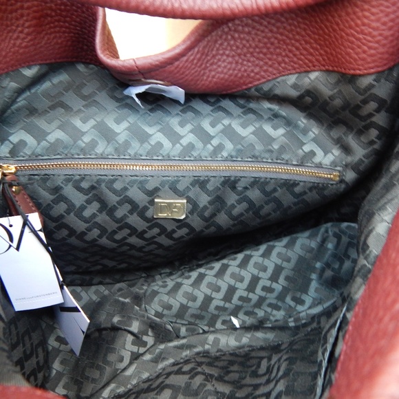 Grand Sac Hobo Diane Von Furstenberg Noir En Cuir Cheveux De Veau - Occasion, Style Lune
